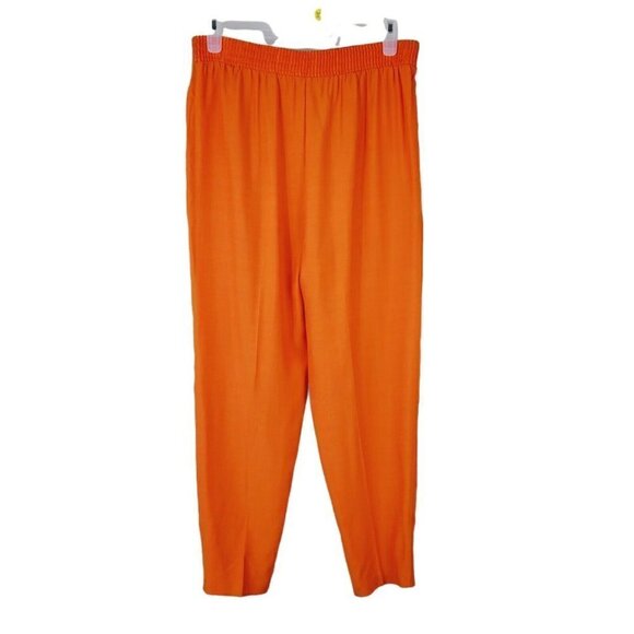 Vtg Retro Loud Orange Coordinating Casual 2 Piece Suit Set Rhinestones M/L READ - Picture 5 of 12